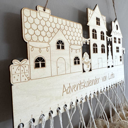 Adventskalender personalisiert – mit Gravur & 24 Löchern