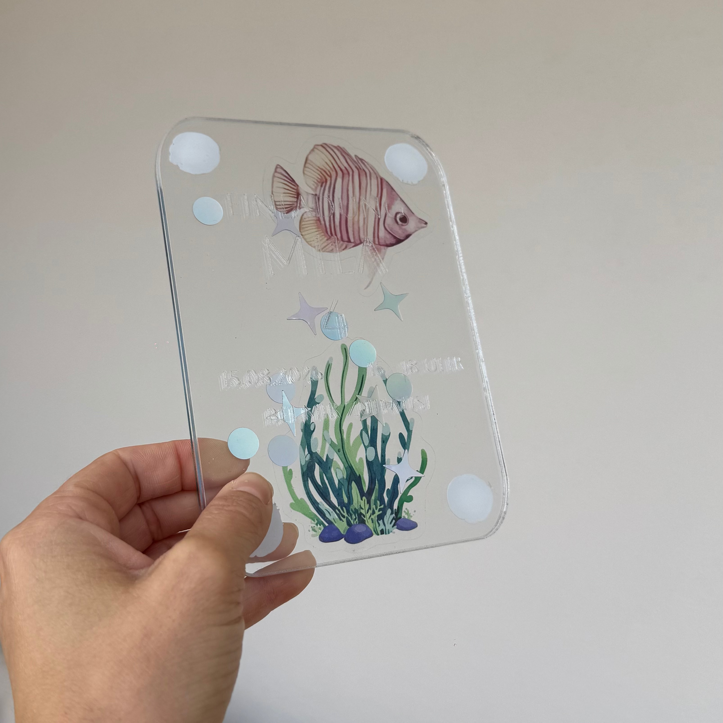 Personalisierte Acryl Einladung zum Geburtstag | DIY-5er-Set
