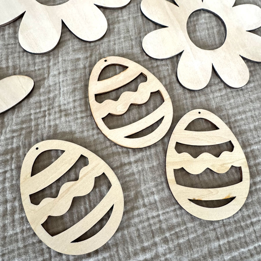 Frühlings- & Oster Holzformen - Set | Birkenholz – 11 Motive