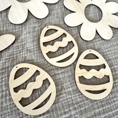 Frühlings- & Oster Holzformen - Set | Birkenholz – 11 Motive