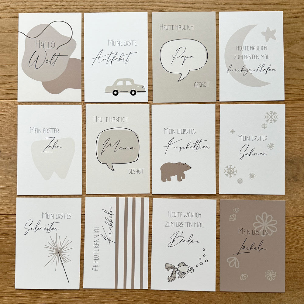 Meilensteinkarten: Das erste Babyjahr