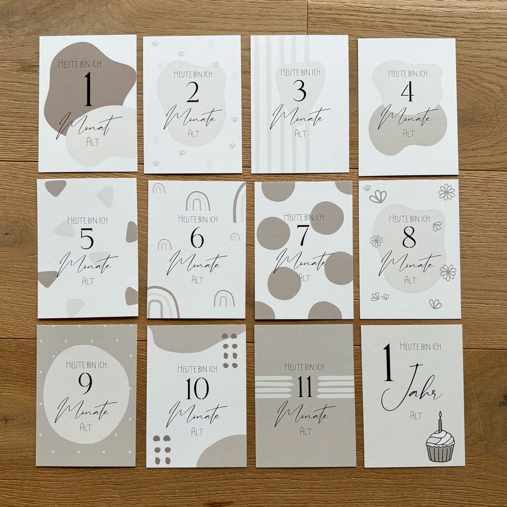 Meilensteinkarten: Das erste Babyjahr